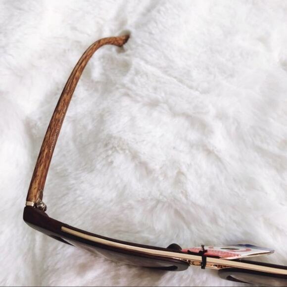 Ashe Dark Brown Wooden Polarized Sunglasses - Picture 6 of 9